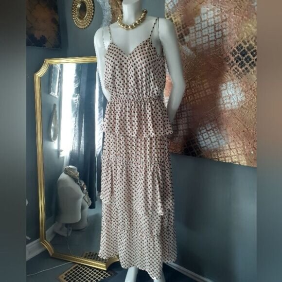 NWT H&amp;M Tiered Ruffled Maxi Dress - Picture 2 of 16